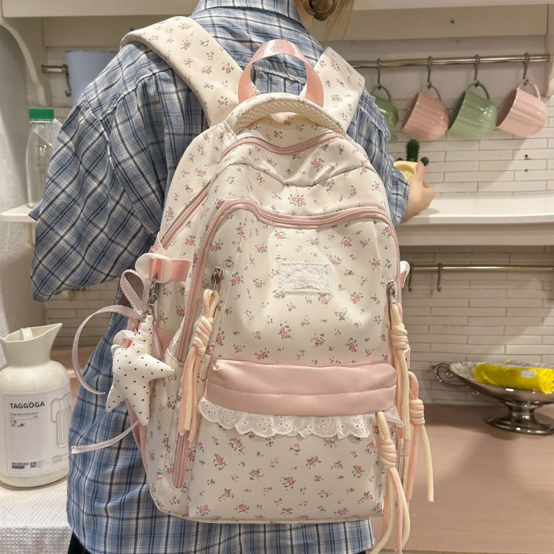 Stylische Blumenmuster-Rucksack Karnz