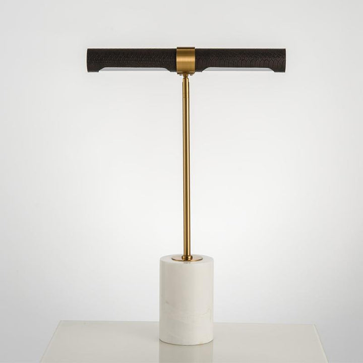 Moderne Marmor- und Messing-Stehlampe