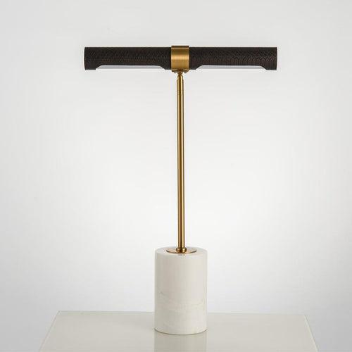 Moderne Marmor- und Messing-Stehlampe