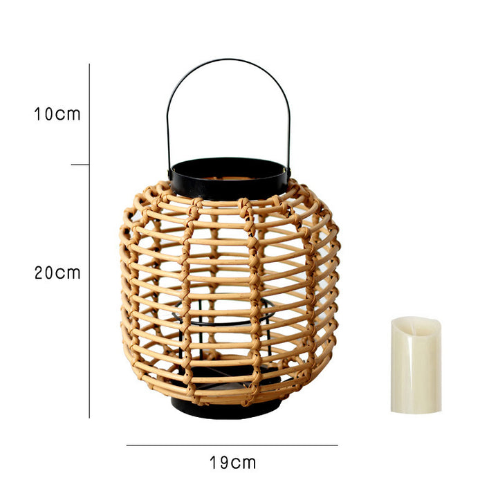 Dekorative Laterne aus geflochtenem Rattan Karnz