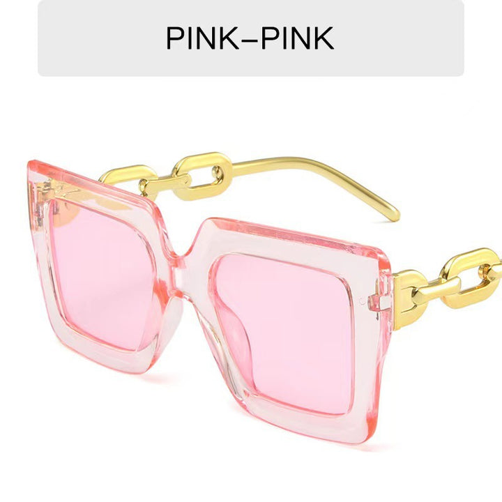 Stylische breite quadratische Sonnenbrille Karnz
