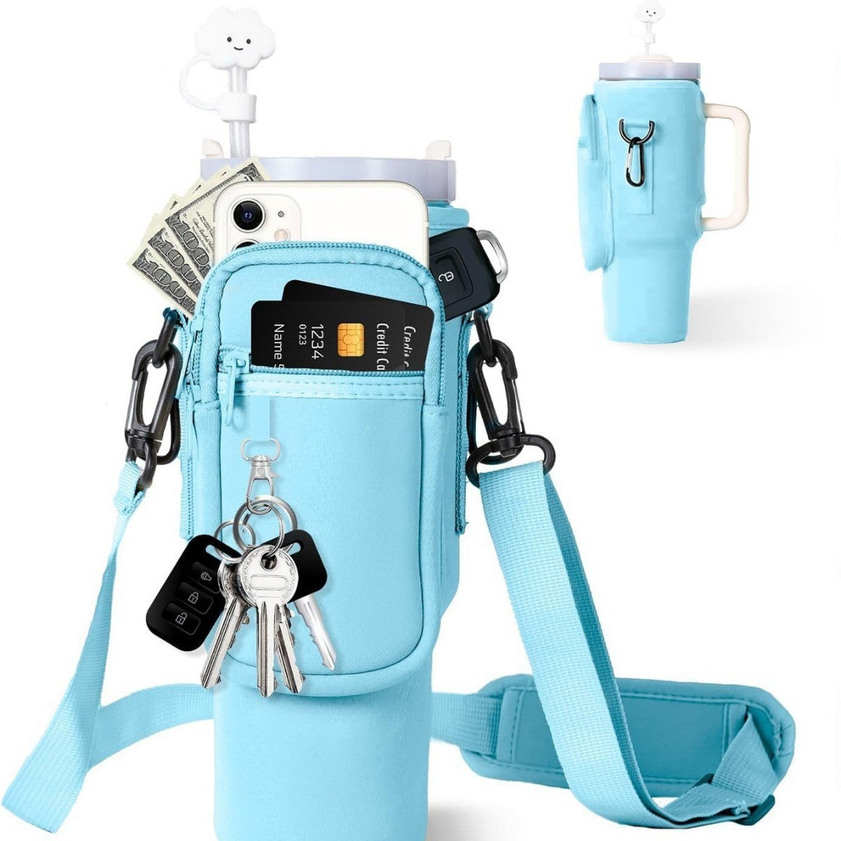 Damen Isolierflasche mit vielseitiger Tragetasche Karnz