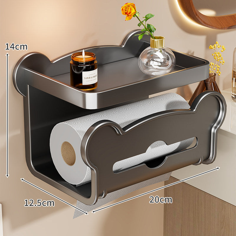 Wandmontierter dekorativer Toilettenpapierhalter mit Multifunktionsregal