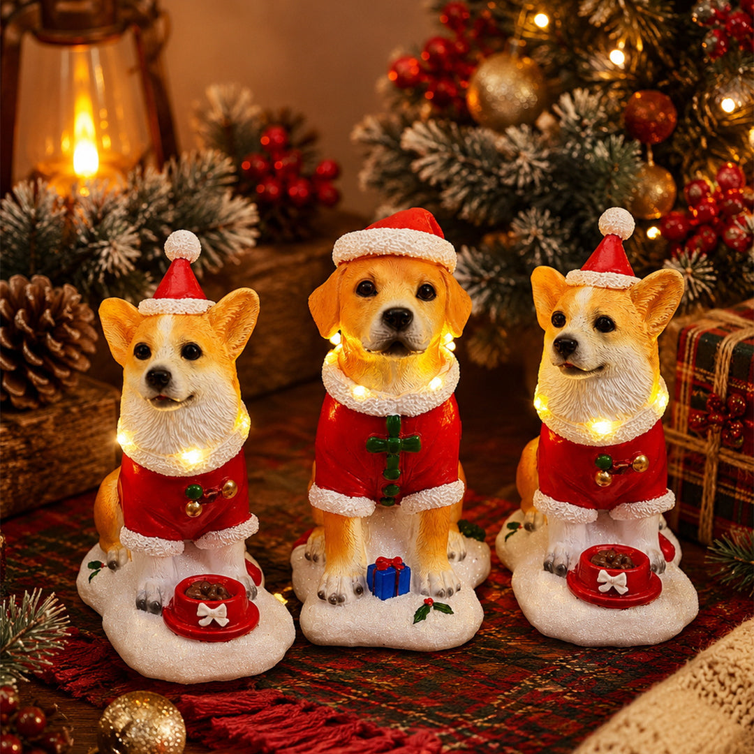 Dekorative Weihnachtsfigur im Hundedesign Karnz