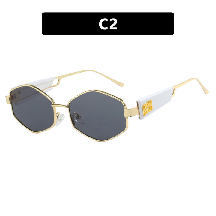 Damen geometrische Sonnenbrille mit modischem Design und UV-Schutz Karnz