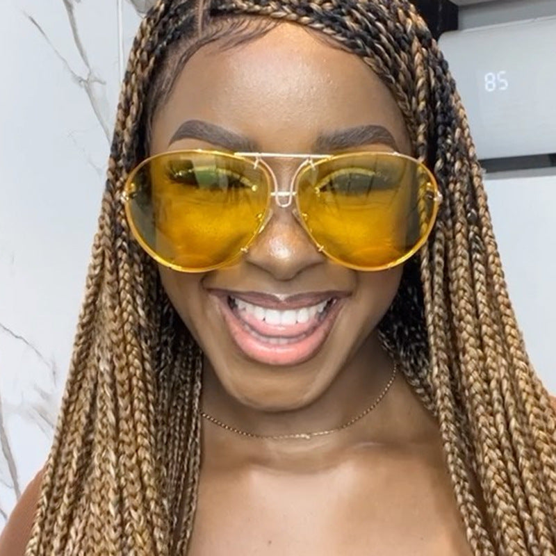 Damen Flug-Sonnenbrille mit stylischem Metallrahmen und UV-Schutz Karnz