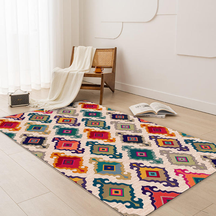 Geometrischer Bohemian Teppich