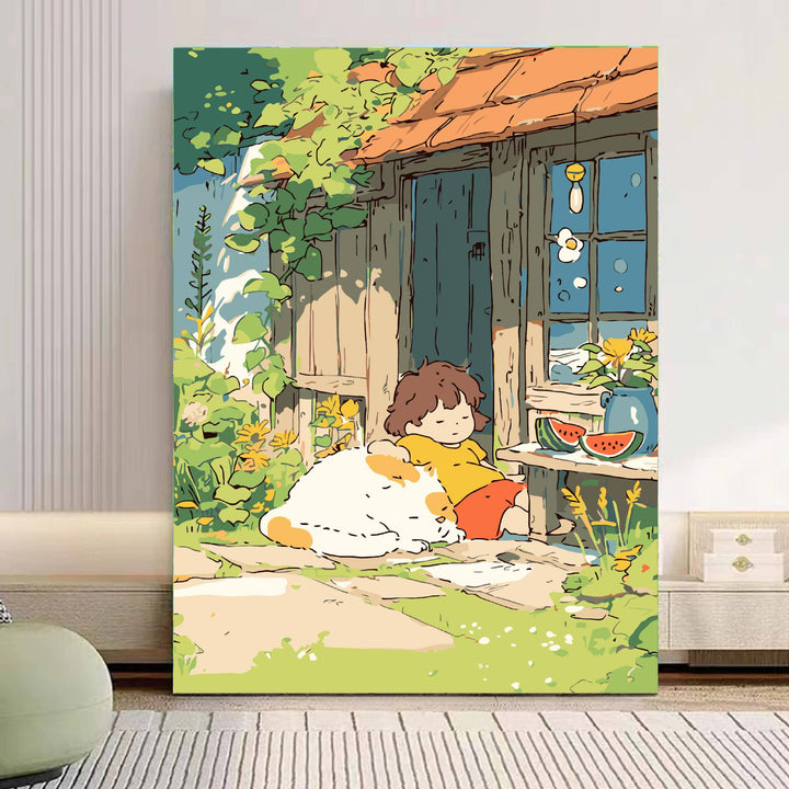 Verspielt Panda Illustration Leinwandkunst Karnz