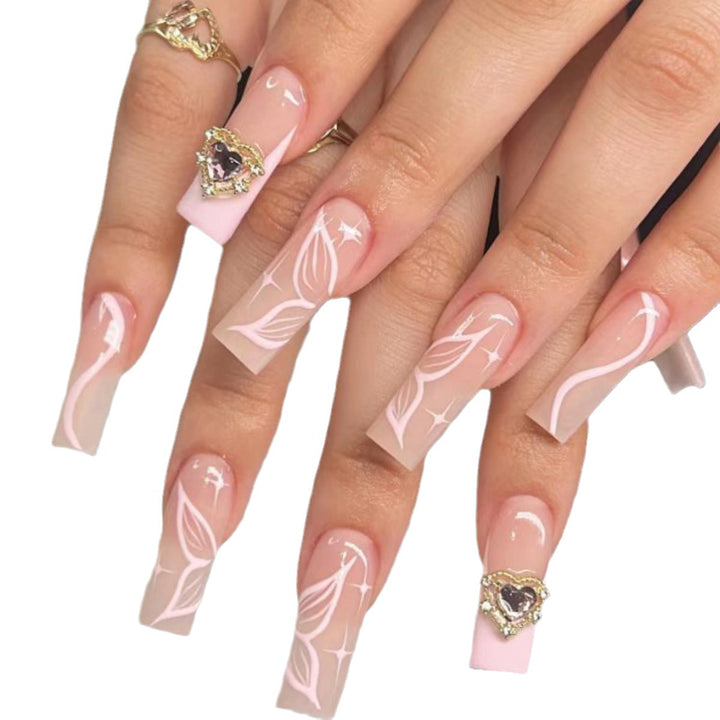 Verschnörkelte florale Nagelverlängerungen Karnz