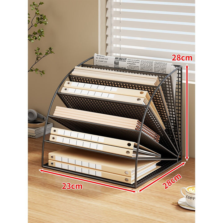 Multi-Tier Winkel Metallnetz Desktop Datei- und Ordnerorganisator