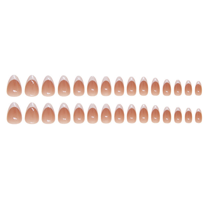 Marmoriertes Gel Press-On Nagelart Karnz