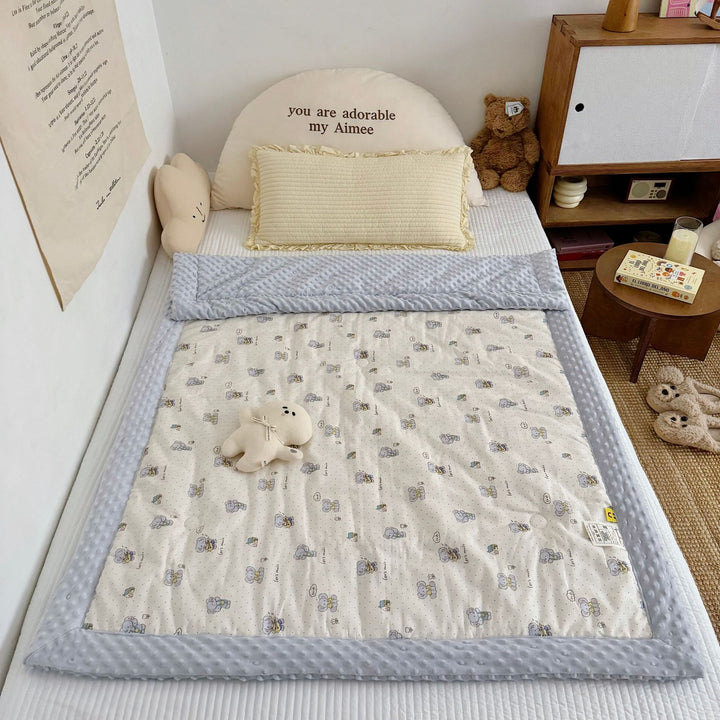 Wendbare Minky Dot Plüsch Babydecke