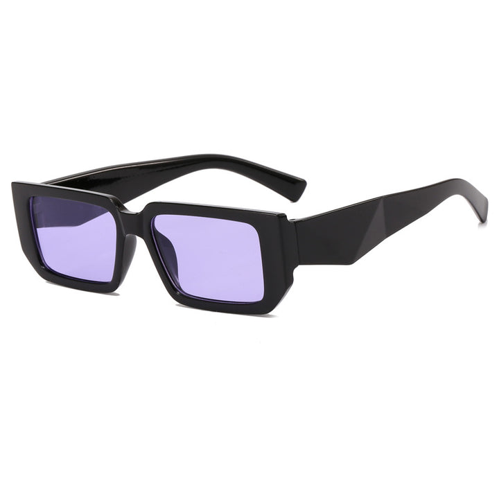 Damen Modische Rechteck-Sonnenbrille mit ausgefallenem Rahmen Karnz