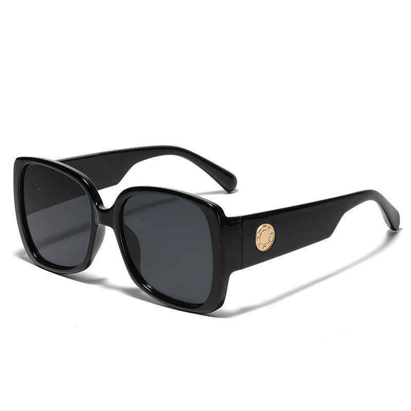 Damen quadratische Sonnenbrille mit luxuriösem Schildpatt-Design Karnz