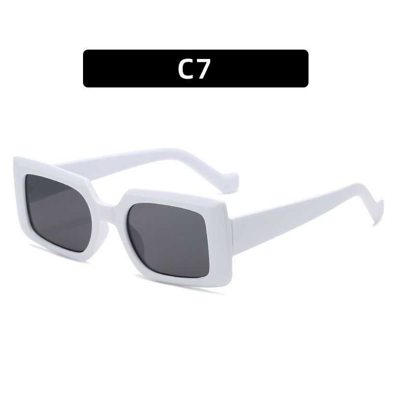 Moderne Winkelform Sonnenbrille mit quadratischem Rahmen