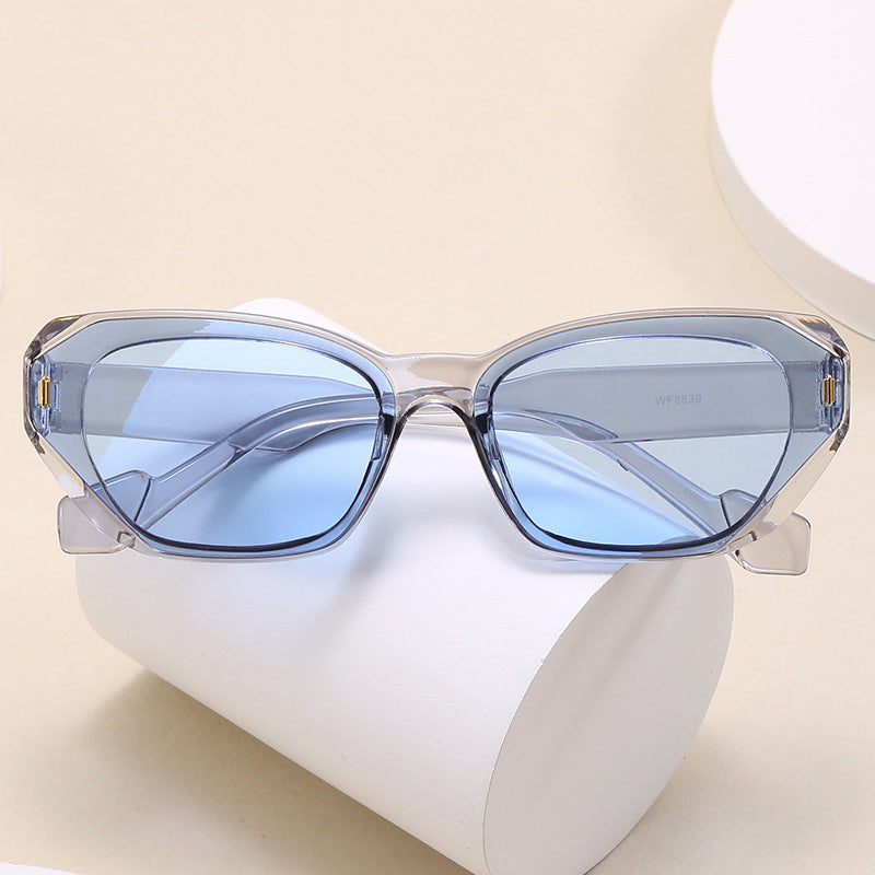 Damen geometrische Designer-Sonnenbrille mit markantem Rahmen Karnz