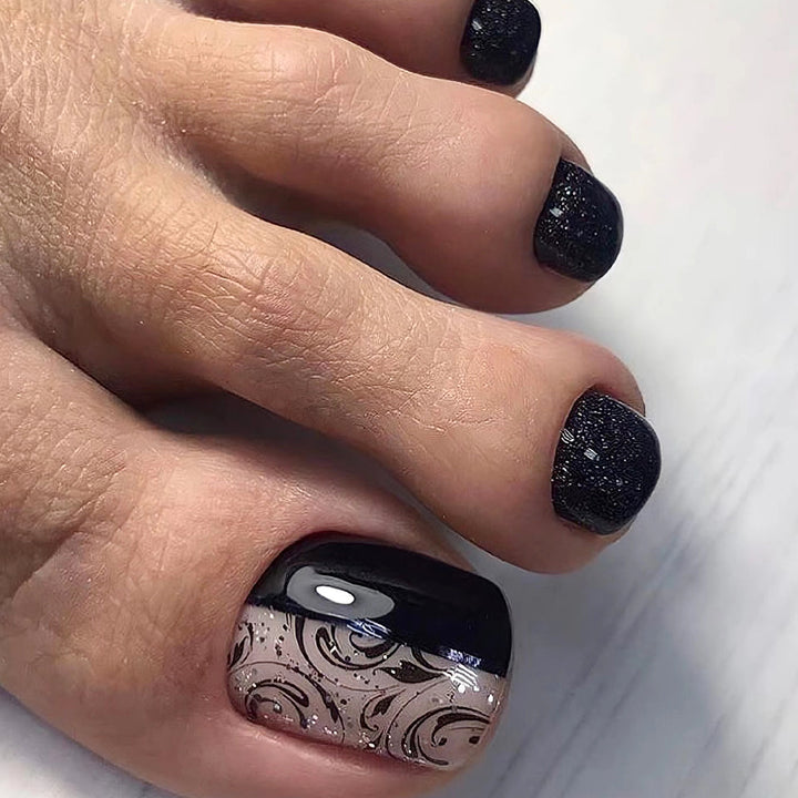 Elegante dekorative Nagelkunstverlängerungen