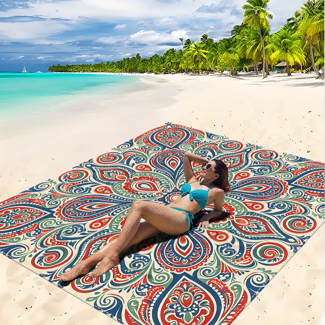 Mandala Design Strandmatte Karnz