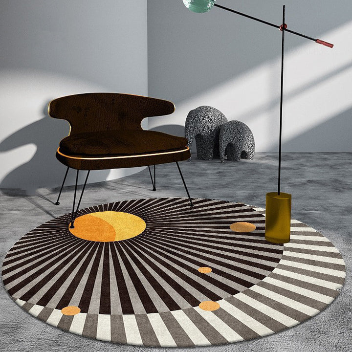 Runder geometrisches Muster Teppich Karnz