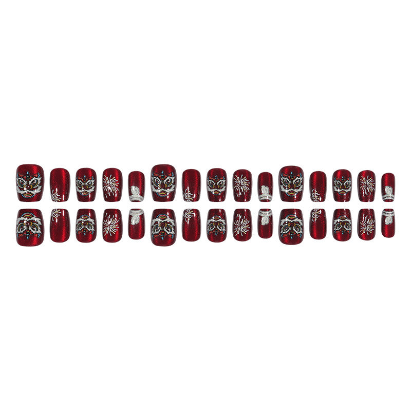 Künstlerisches, urlaubsbezogenes Press-On-Nageldesign Karnz