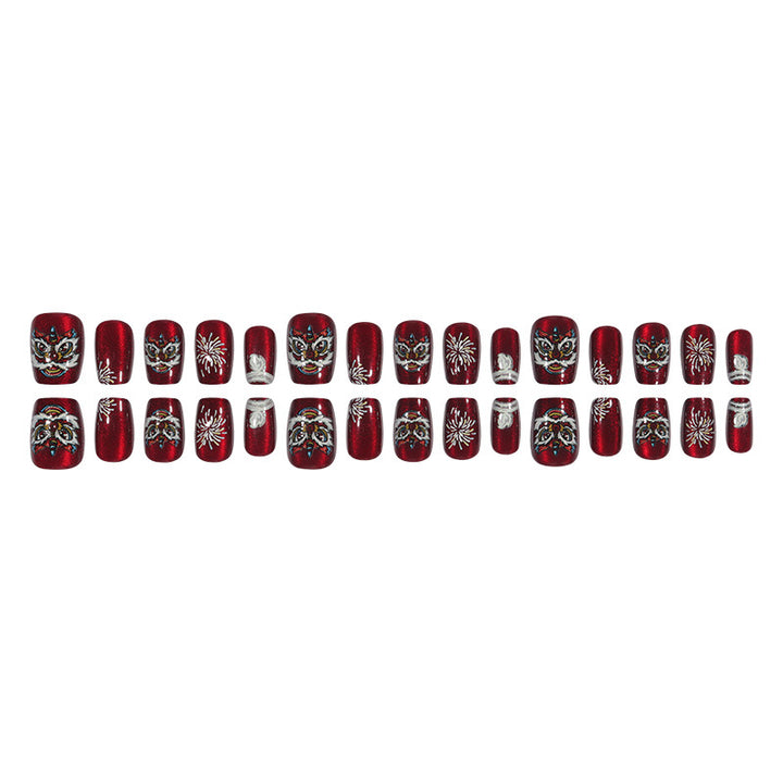 Künstlerisches, urlaubsbezogenes Press-On-Nageldesign Karnz