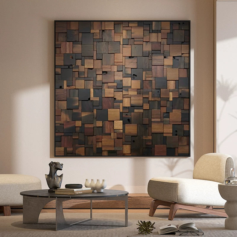 Holz Kubismus Wandkunst