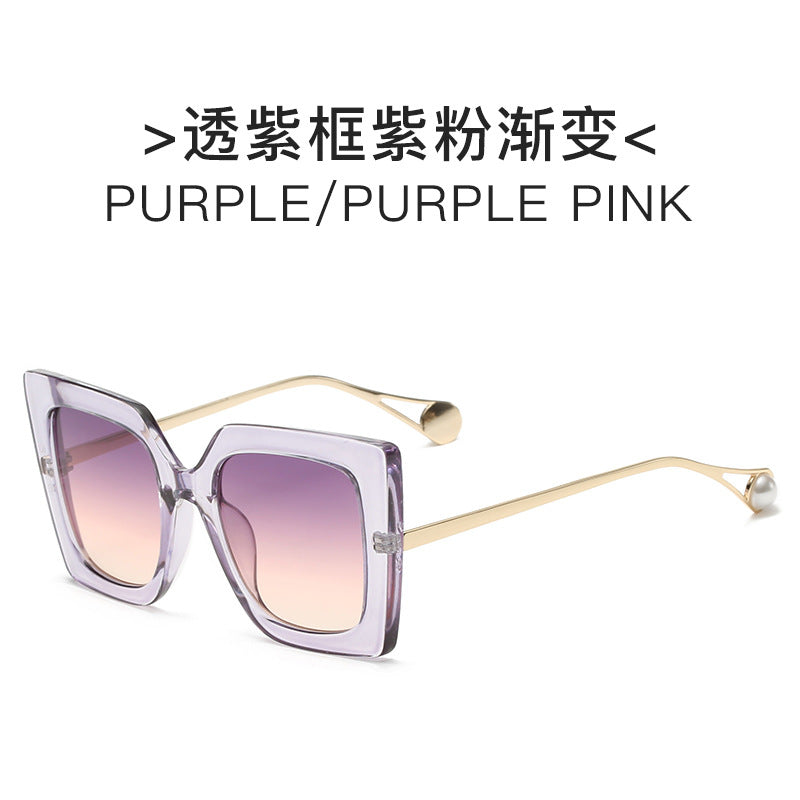 Damen elegante Sonnenbrille mit geometrischem Rahmen Karnz