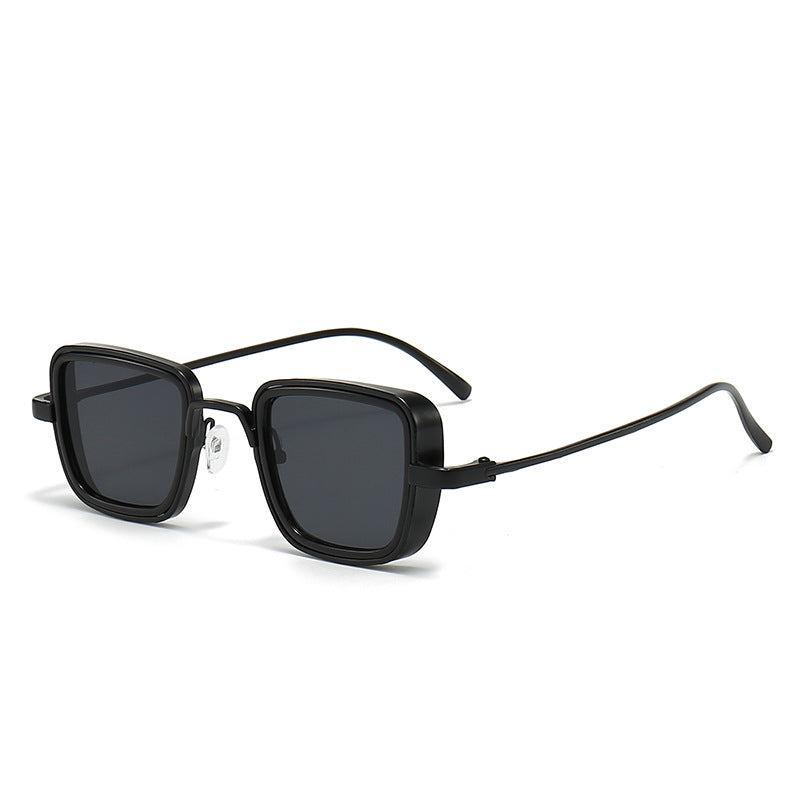 Damen stilvolle quadratische Sonnenbrille mit elegantem Metallrahmen Karnz