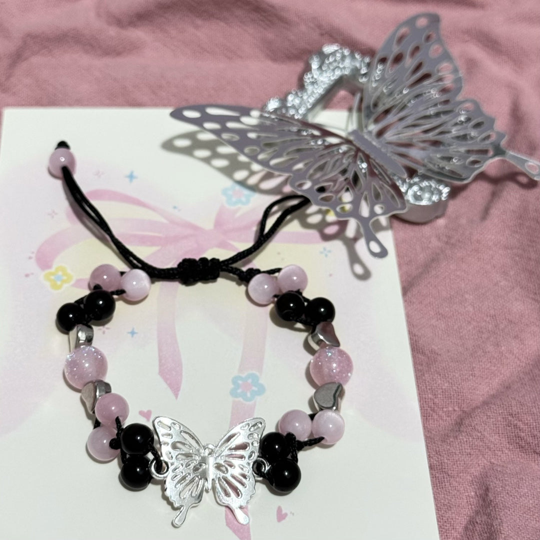 Schmetterlings Charm Verstellbares Armband Karnz