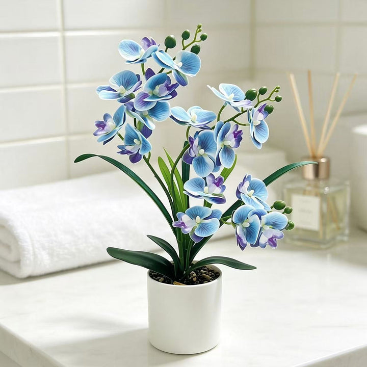 Lebensechte Künstliche Orchideen Pflanze Arrangement für Dekorative Dekoration