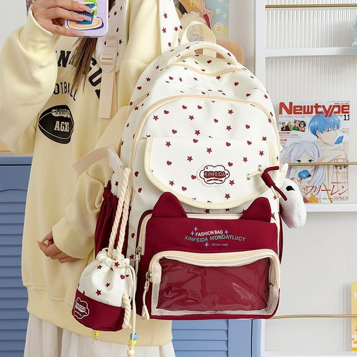 Trendy Katzenohr Design Rucksack