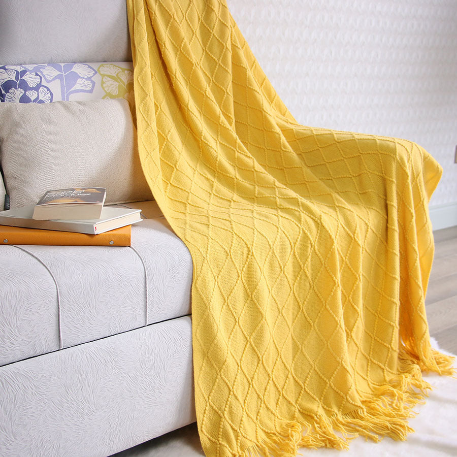 Luxuriöse Texturierte Strickdecke Karnz