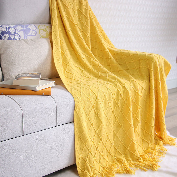 Luxuriöse Texturierte Strickdecke Karnz