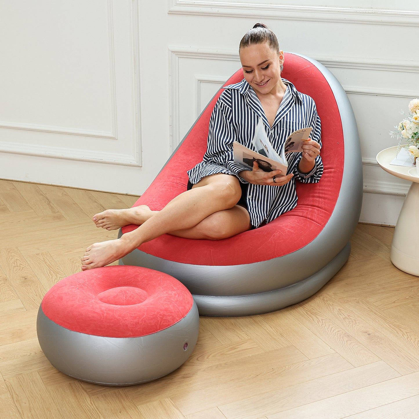 Damen Aufblasbares Komfort-Sofa mit ergonomischer Rückenlehne Karnz