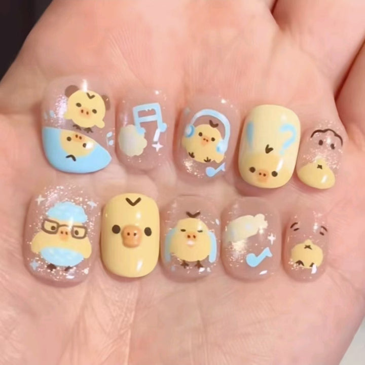 Verspielt Charakter Press-On Nagelkunst Set Karnz
