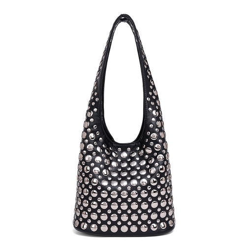 Nietenleder Schultertasche Karnz