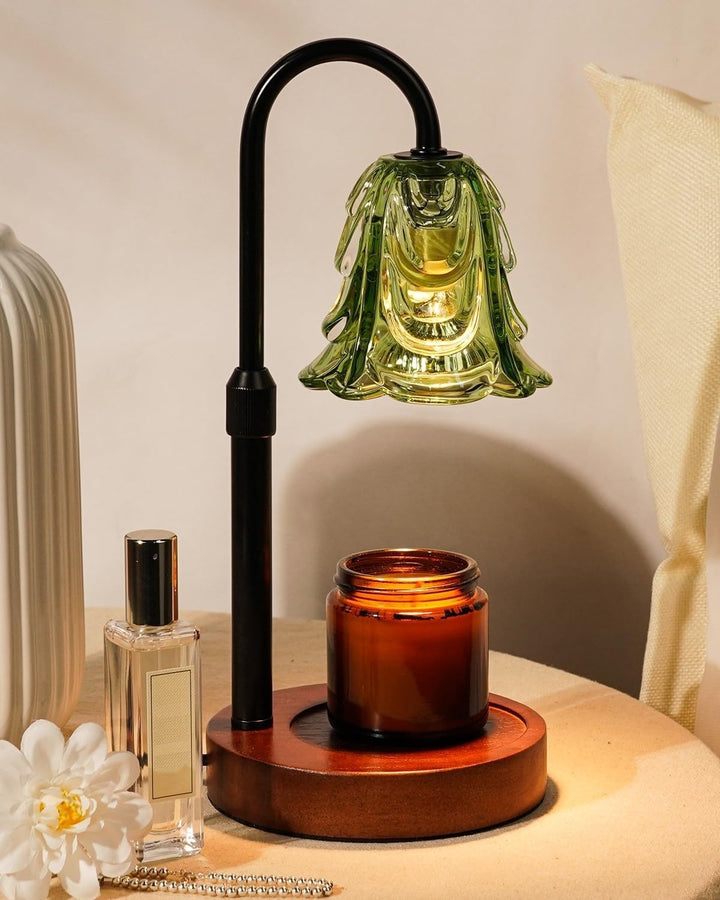 Vintage Glas Tischlampe