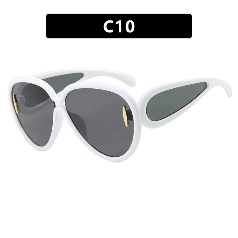 Damen extravagante Sonnenbrille im kreativen Design Karnz