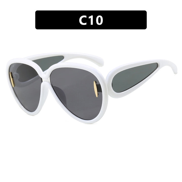 Damen extravagante Sonnenbrille im kreativen Design Karnz