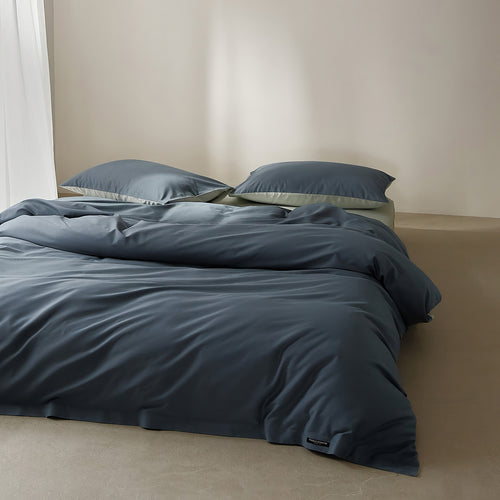 Baumwoll-Bettwäsche-Garnitur mit Satin-Finish und Reißverschluss