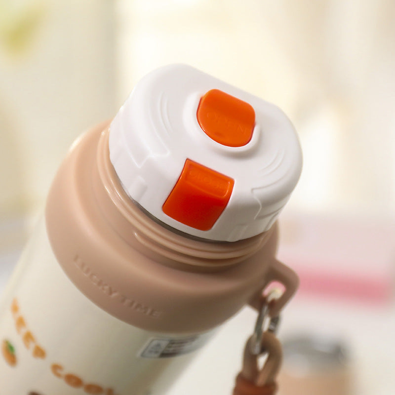 Damen Thermosflasche im verspielten Bären Design Karnz