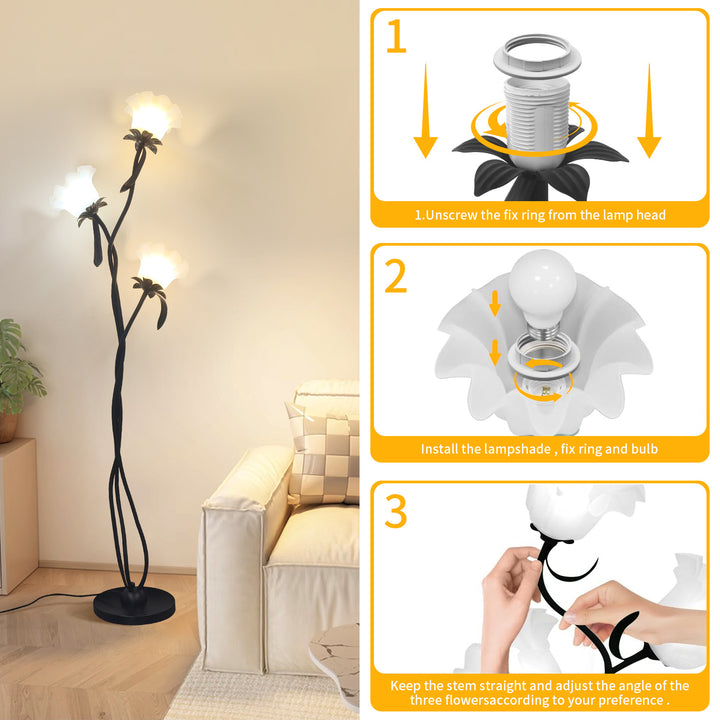 Künstlerische Floral Stehlampe