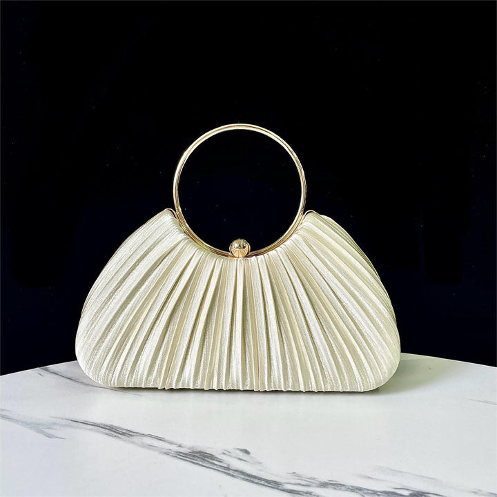 Faltbare Abendhandtasche mit Metallring