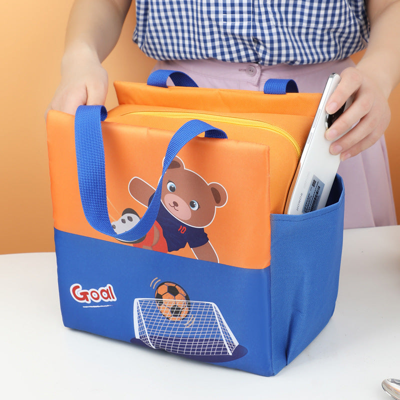 Niedlicher Tiergesicht Isolierte Lunch Tasche Karnz