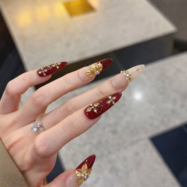 Glamourös Dekorative Stiletto Nagel Kunst Set Karnz