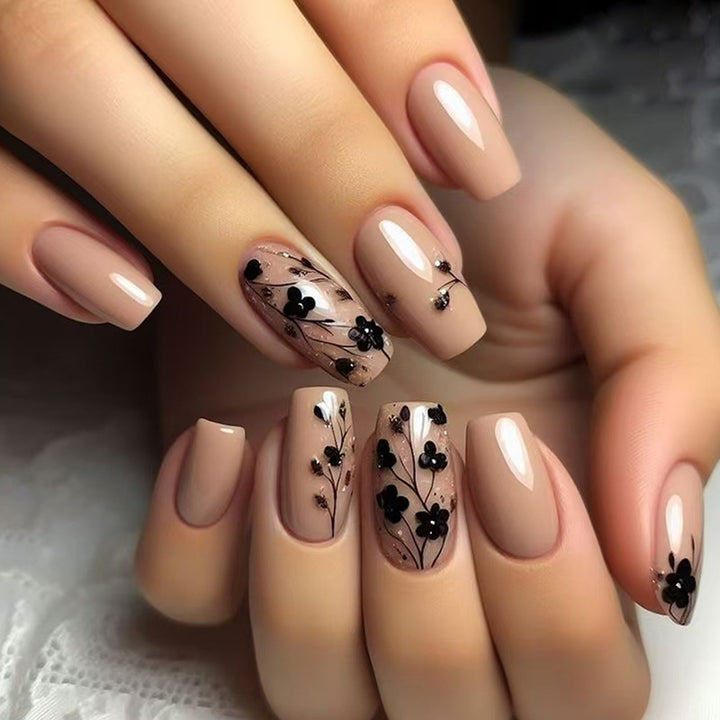 Blumen Artikulierter Press-On Nagelspitzen Karnz