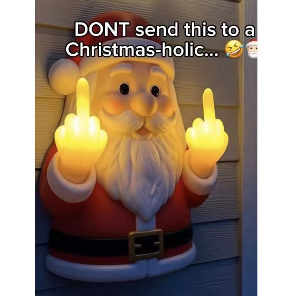 Verspielt Weihnachtsmann Figurine Licht Karnz