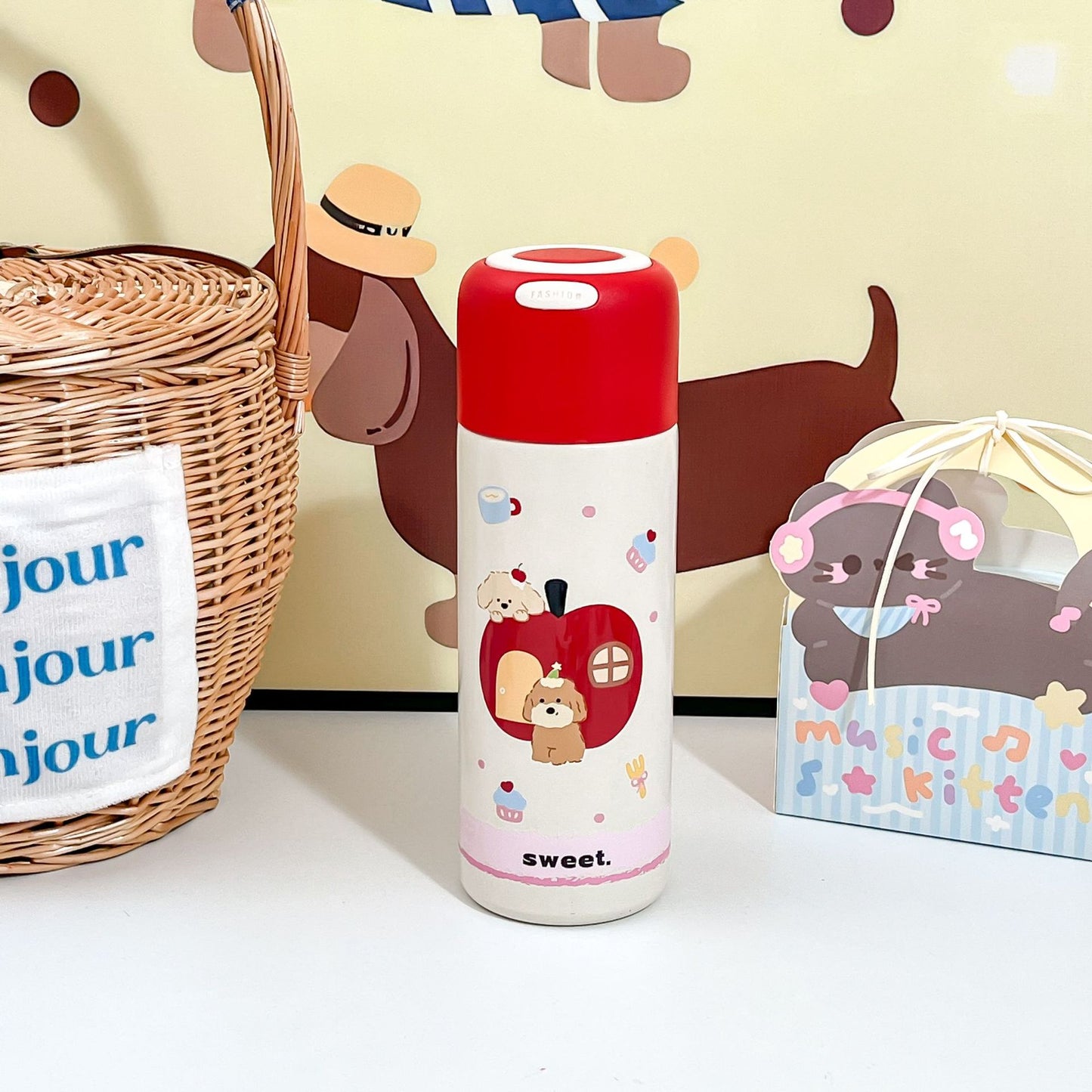Damen Isolierte Trinkflasche mit verspieltem Design Karnz