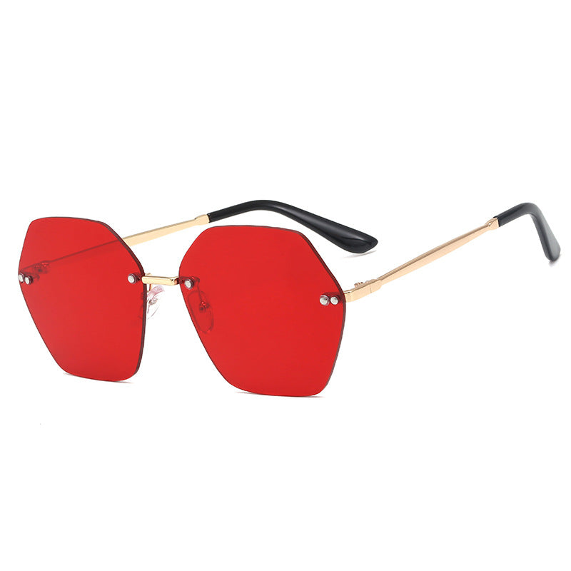 Damen hexagonale Sonnenbrille mit elegantem Metallrahmen Karnz