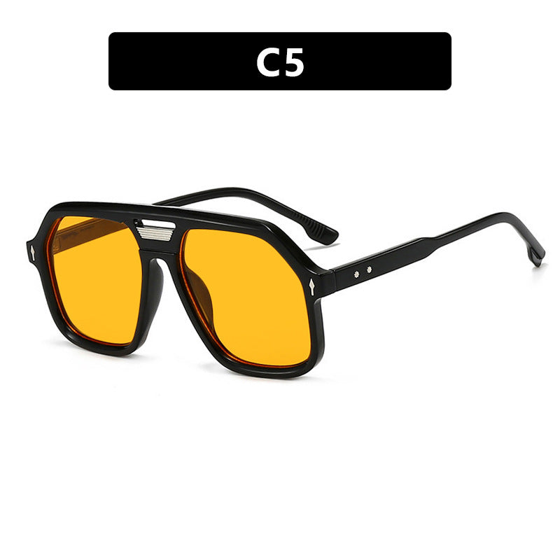 Damen oversized Sonnenbrille mit polygonalem Rahmen und UV-Schutz Karnz